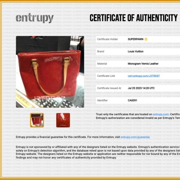 Louis Vuitton Monogram Vernis Houston LV Logo Red Patent Tote Bag - Picture 2 of 16